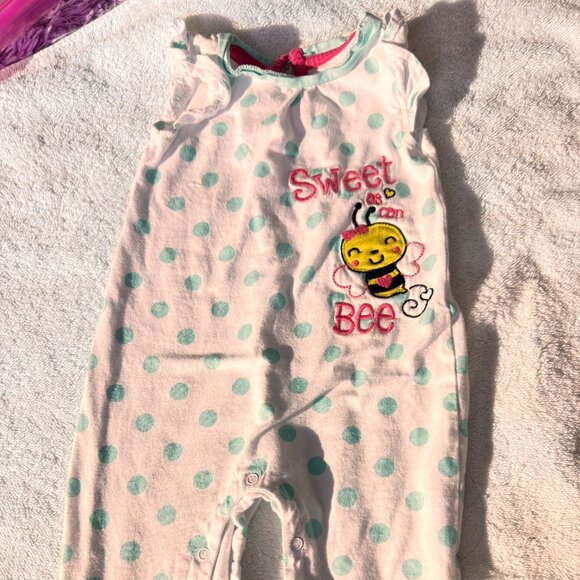 2-Piece Baby Girl Romper Bundle 3-6M | Sweet Bee & Cat & Jack - Picture 1 of 5